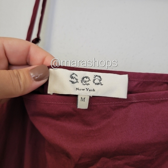 Sea New York Mena Merlot tiered midi dress - Picture 4 of 5